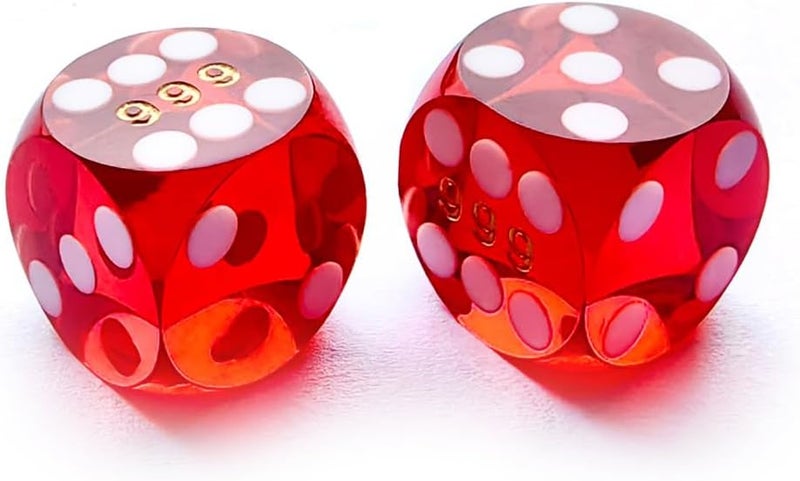 Bescon Professional Small Precision Dice 12.7mm (1/2 inch) with Random Serial Number, Mini Precision Cut Dice 12.7MM Gem Red - Image 1